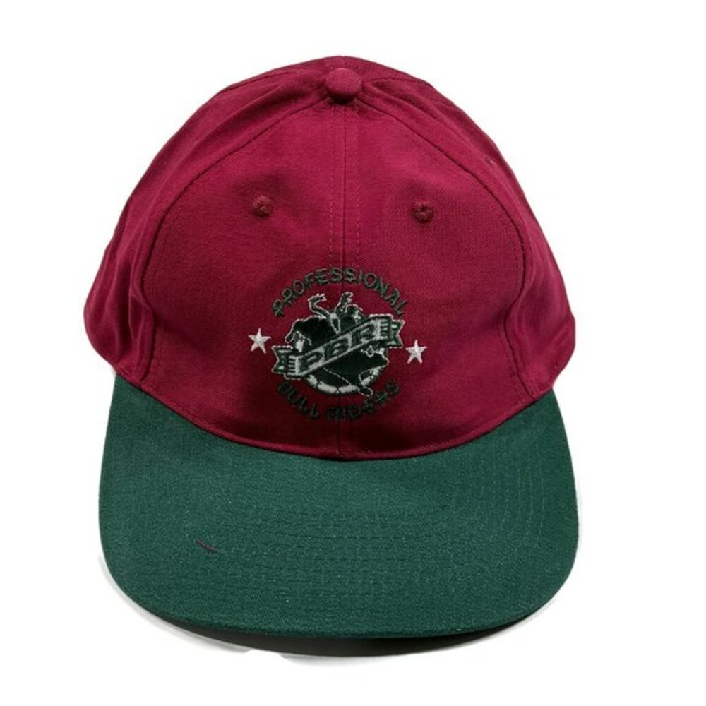Professional Bull Riders PBR Hat Hunting Outdoors Baseball Cap Red Green Adj NEW